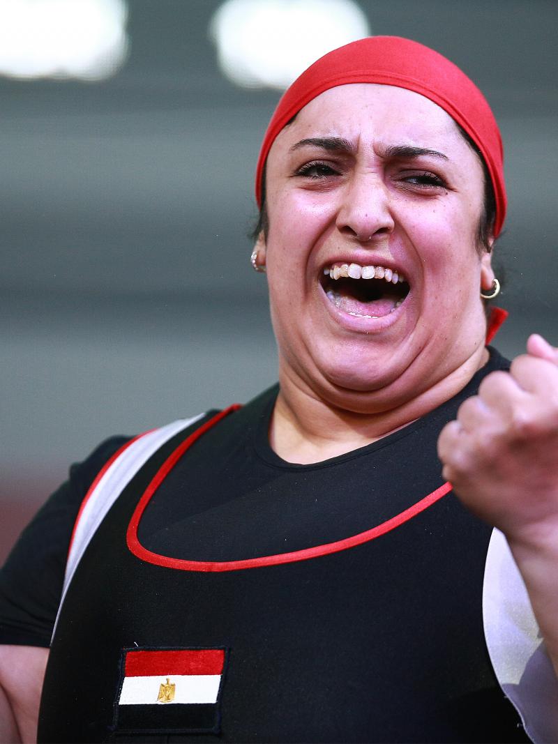 female powerlifter Randa Mahmoud