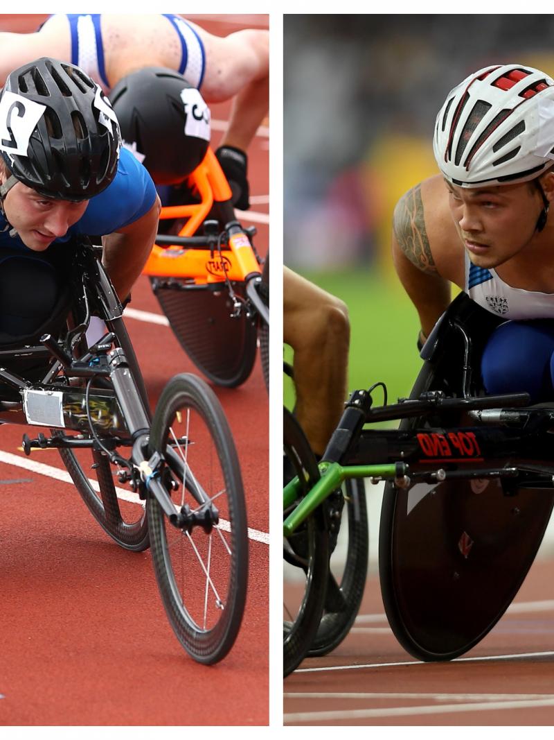 male wheelchair racers Henry Manni and Ben Rowlings