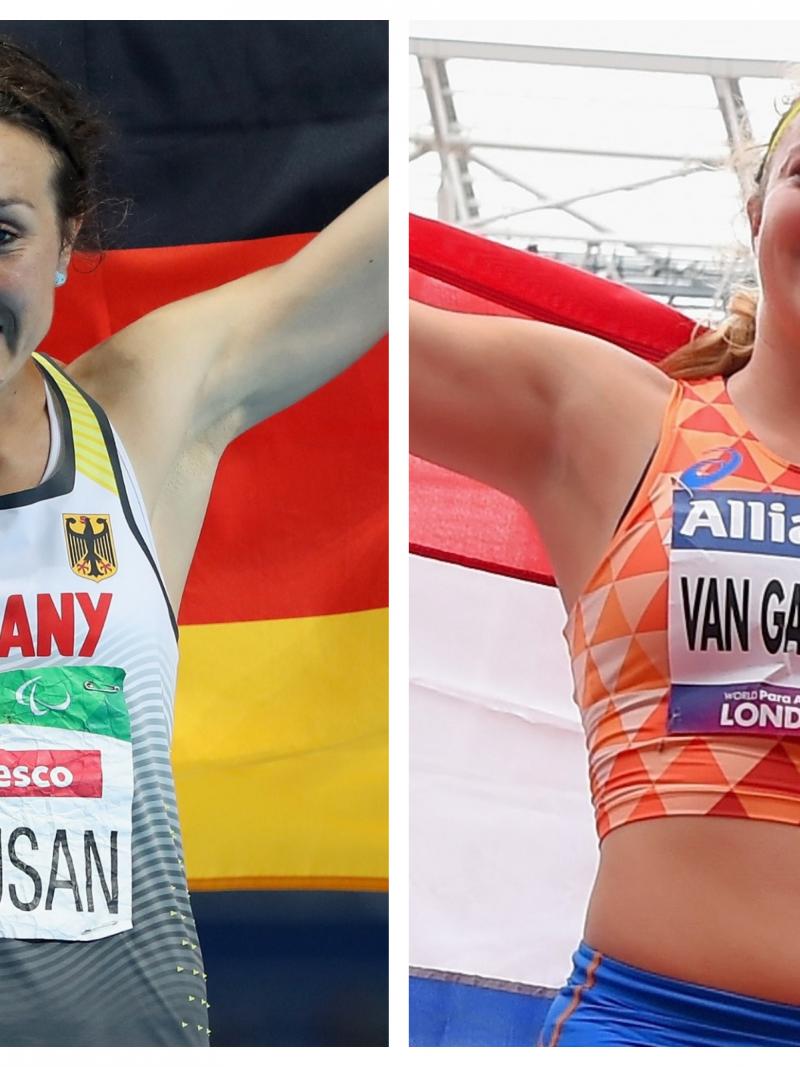 Female Para sprinters Irmgard Bensusan and Marlene van Gansewinkel
