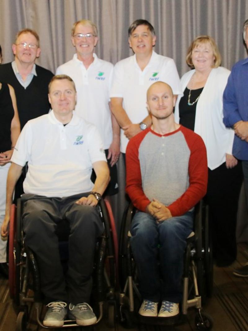 a group of people smiling including IWRF director Richard Allcroft