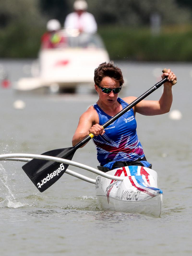 female Para canoeist Emma Wiggs