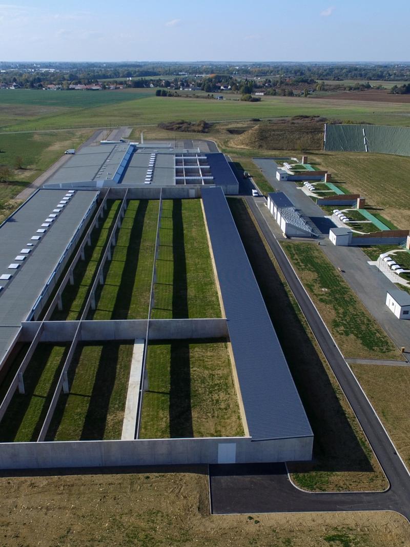 Aerial view of a shooting centre in France