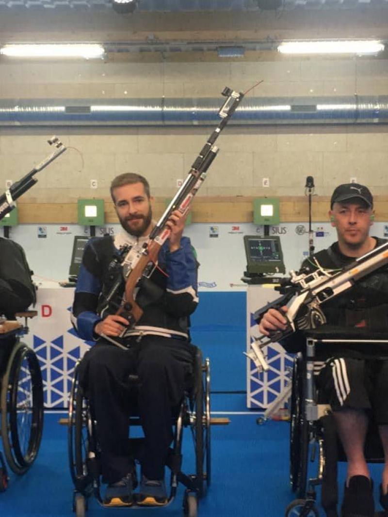 Italy´s Andrea Liverani (centre) broke a world record at Chateauroux 2018
