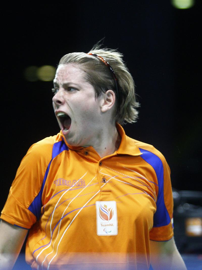 female Para table tennis player Kelly Van Zon