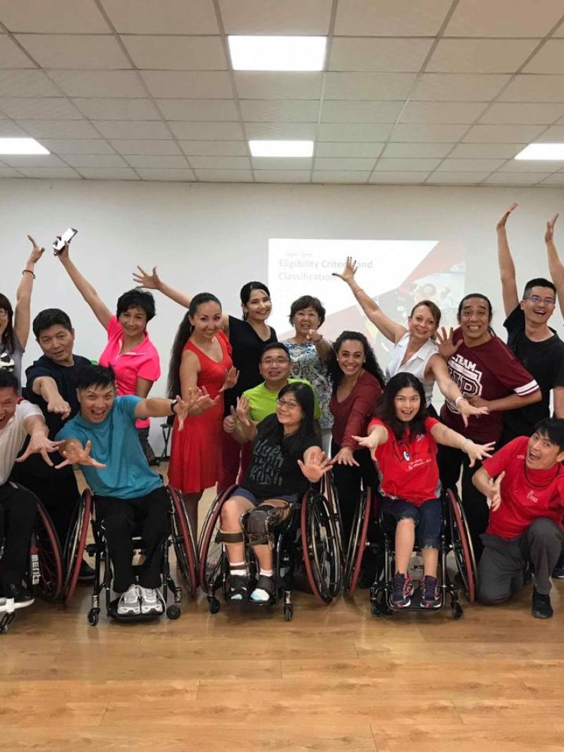 Participants of a Para dance sport introductory coaching course in Chinese Taipei