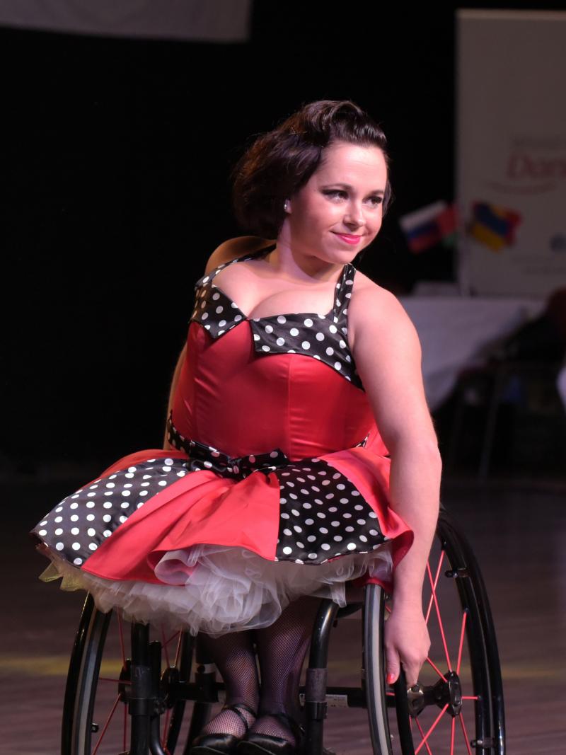Wheelchair dancer Helena Kasicka while competing