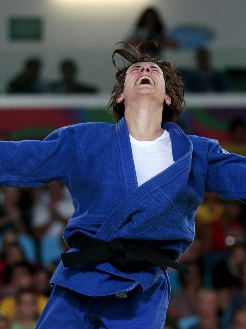 female judoka Sandrine Martinet