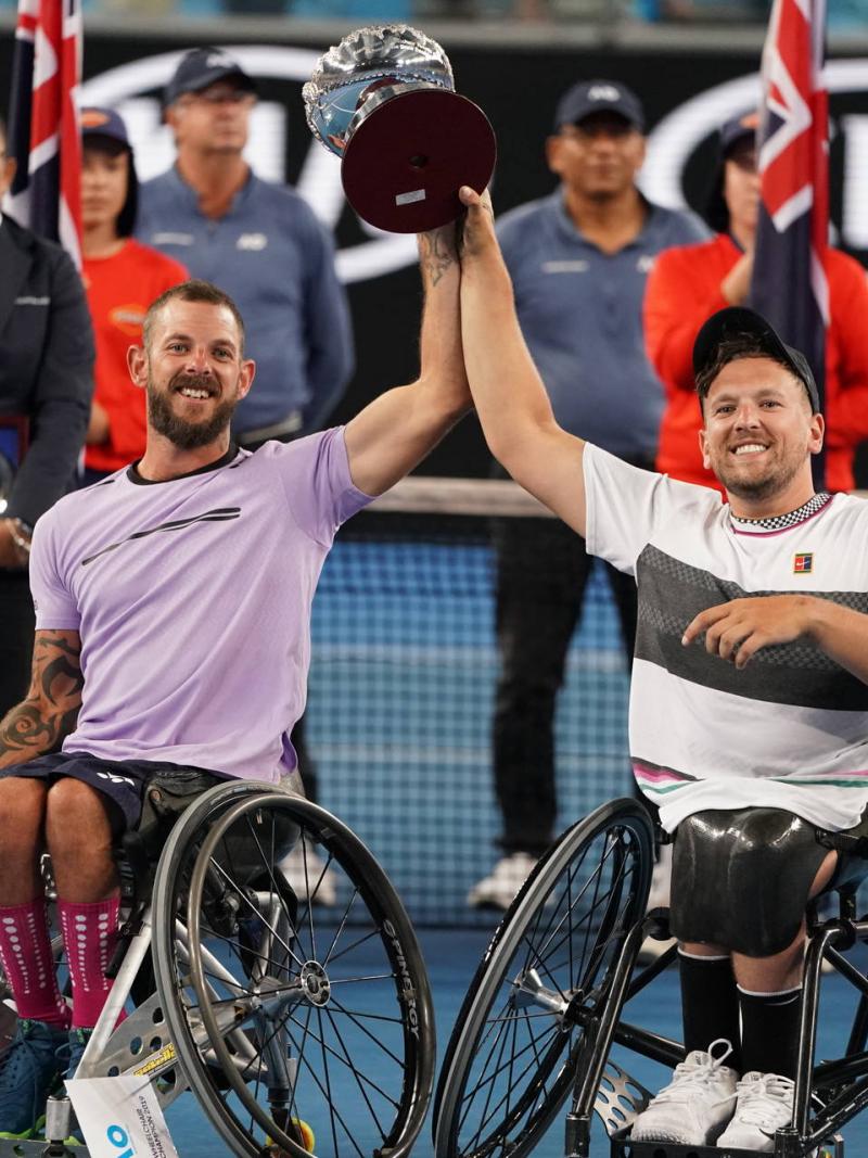 Dylan Alcott and Heath Davidson successfuly defended the Australian Open