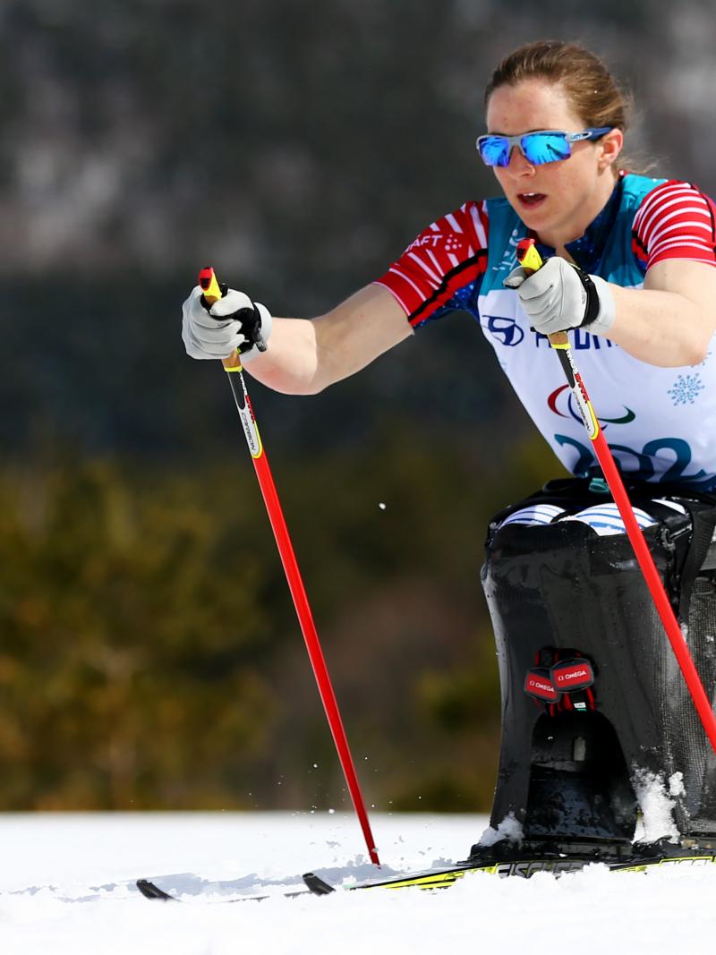 female Para Nordic skier Kendall Gretsch