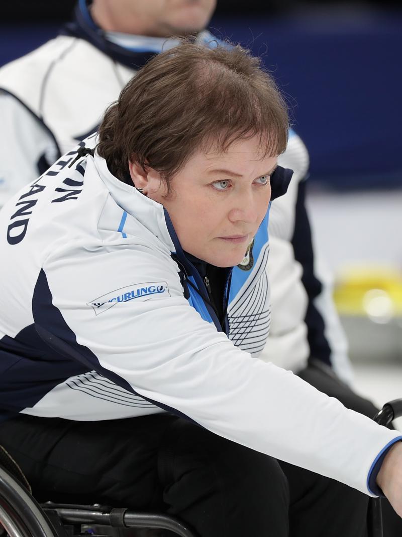 female wheelchair curler Aileen Neilson