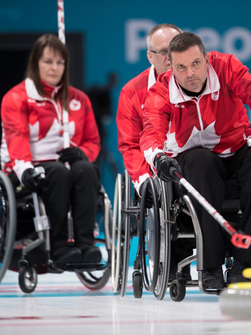 male wheelchair curler Mark Ideson