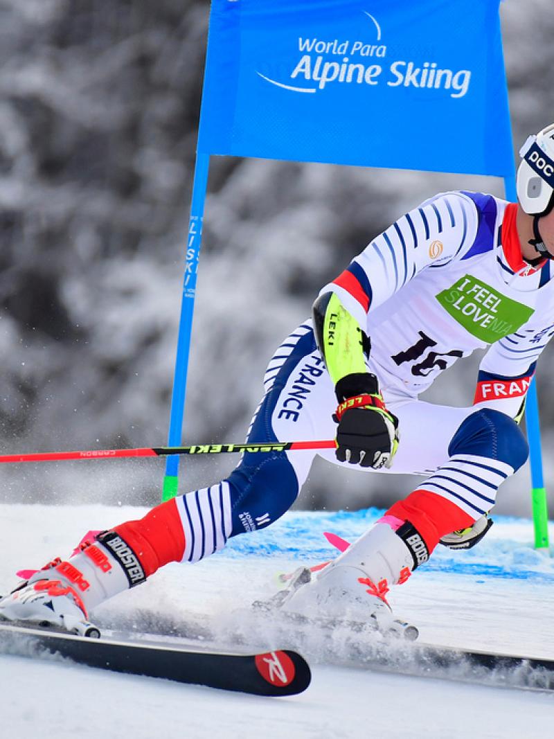 A man skiing