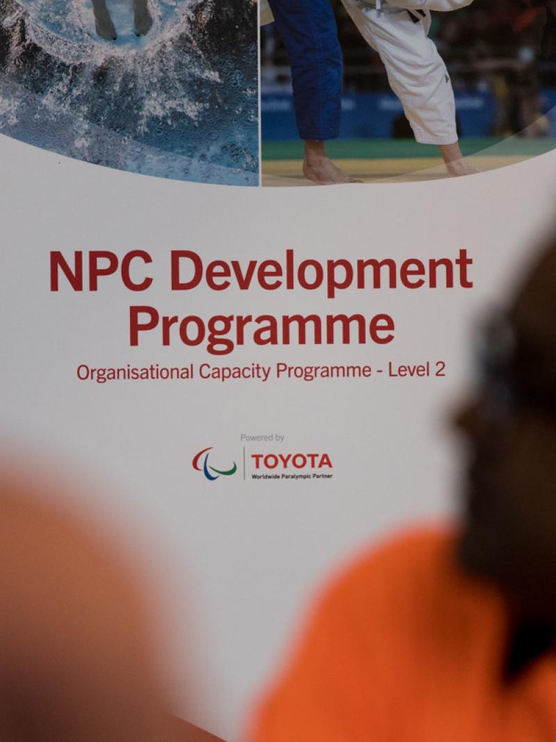Banner of the Agitos Foundation NPC Development Programme displayed during workshop
