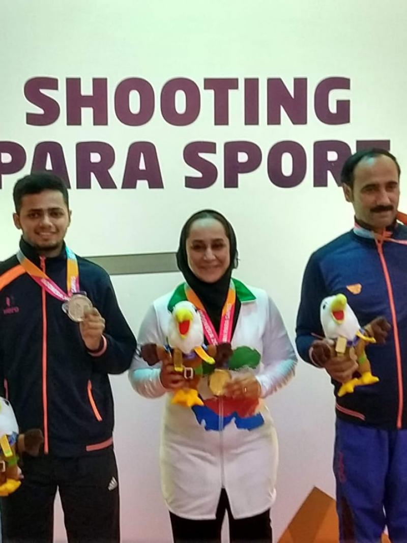 Narwal, on the left, at the Indonesia 2018 Asian Para Games