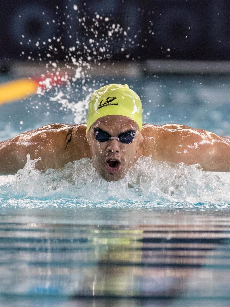 A man swimming 