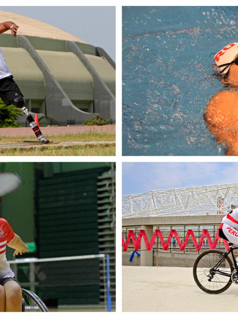 Para athletes competing in swimming, cycling and athletics