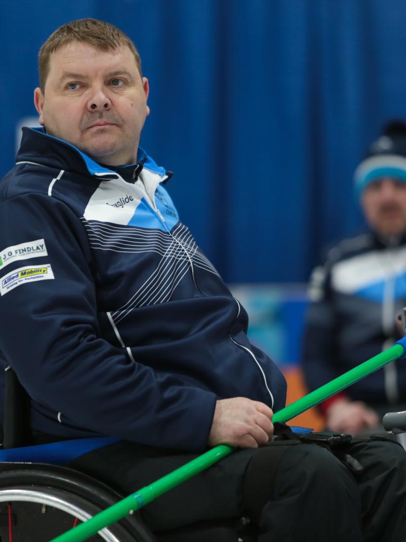 male wheelchair curler David Melrose