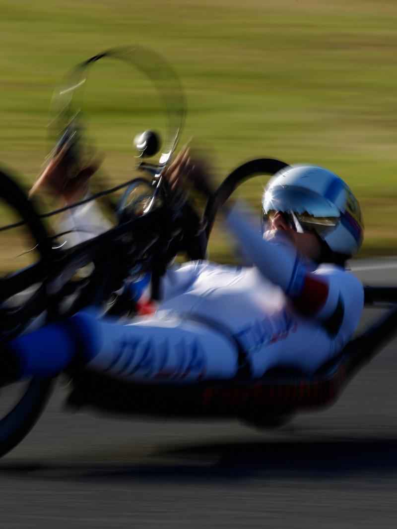 Two-time Paralympic champion Vittorio Podesta is one of Italy's top cyclists
