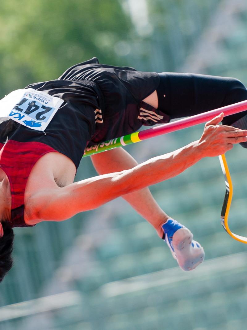 Toru Suzuki set a new T64 world record in the men’s high jump competition in Grosseto