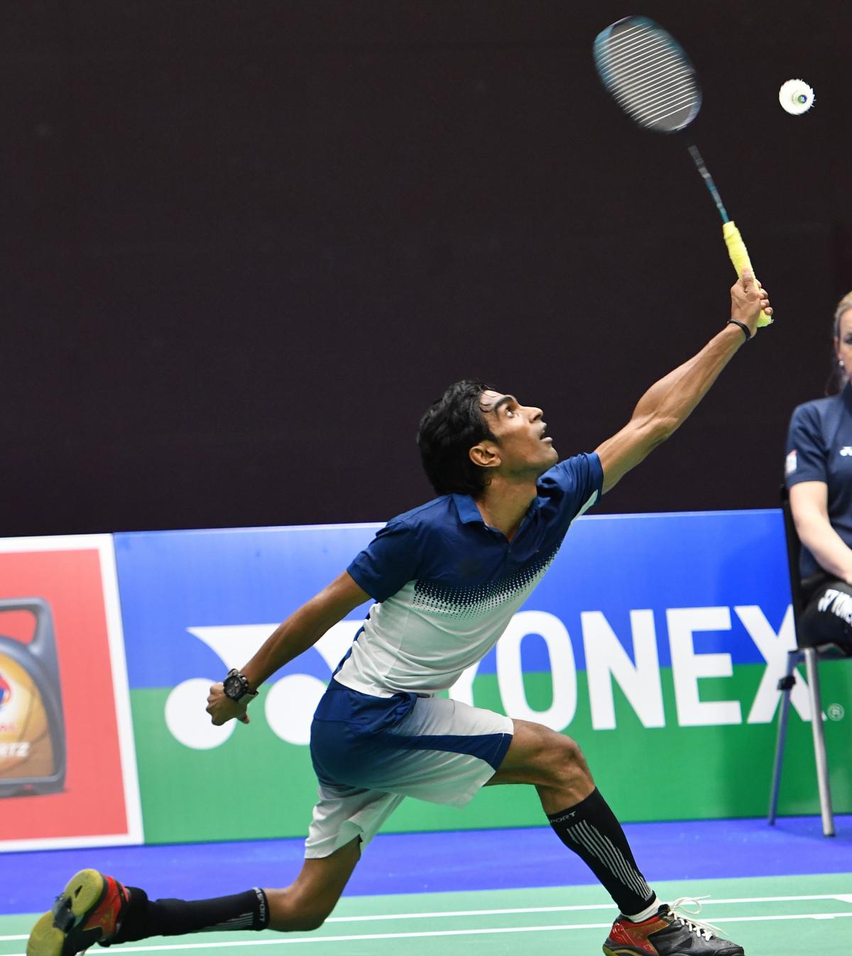 KEEPING HIMSELF MATCHFIT: Indian badminton star Pramod Bhagat