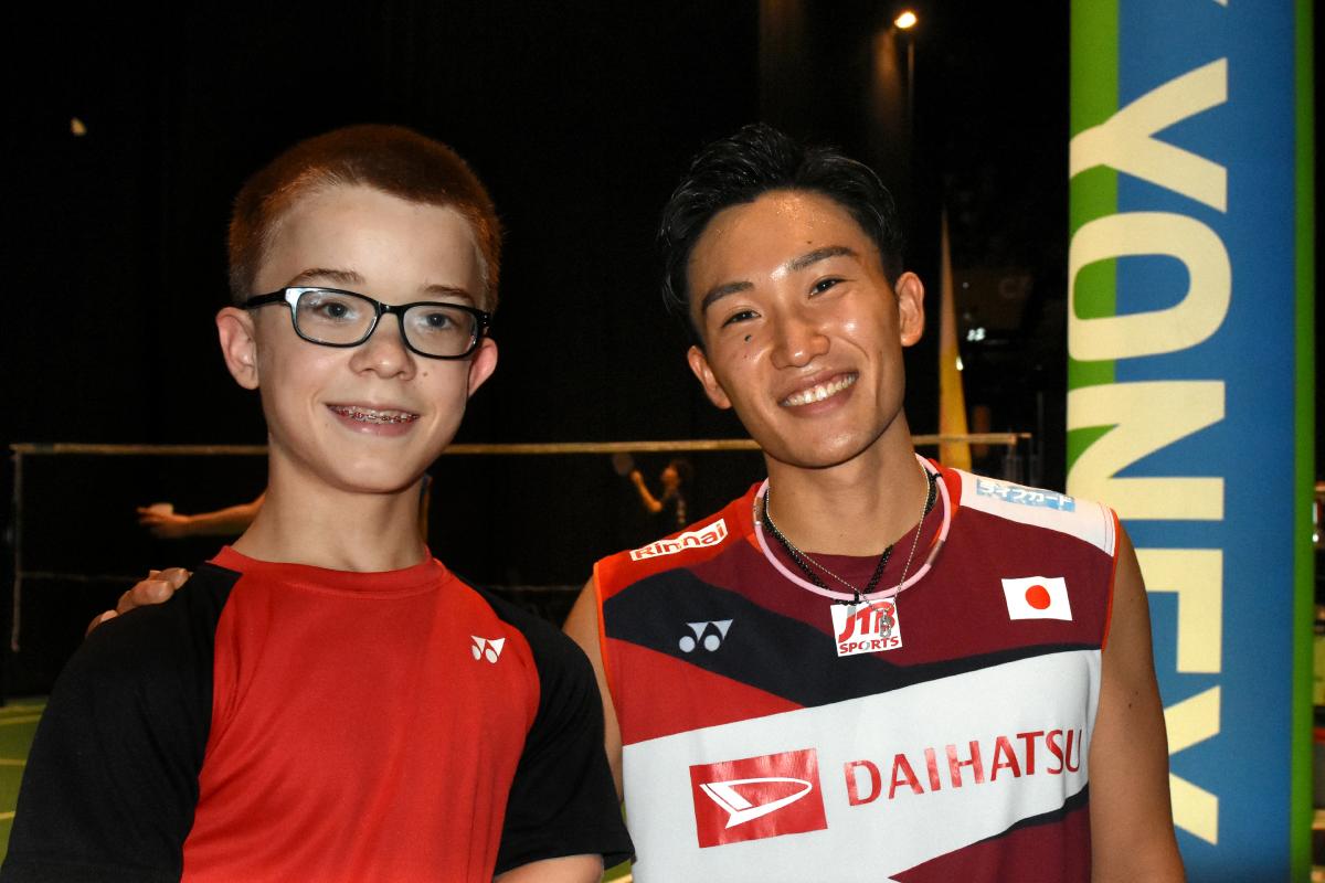 two male badminton players