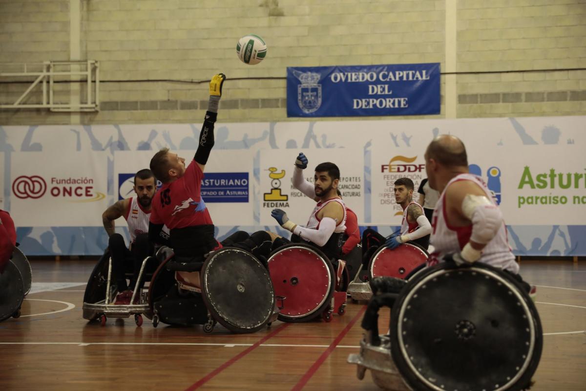 Enroute to title: Action from the IWRF European Division C Championship match between Czech Republic and Spain. 