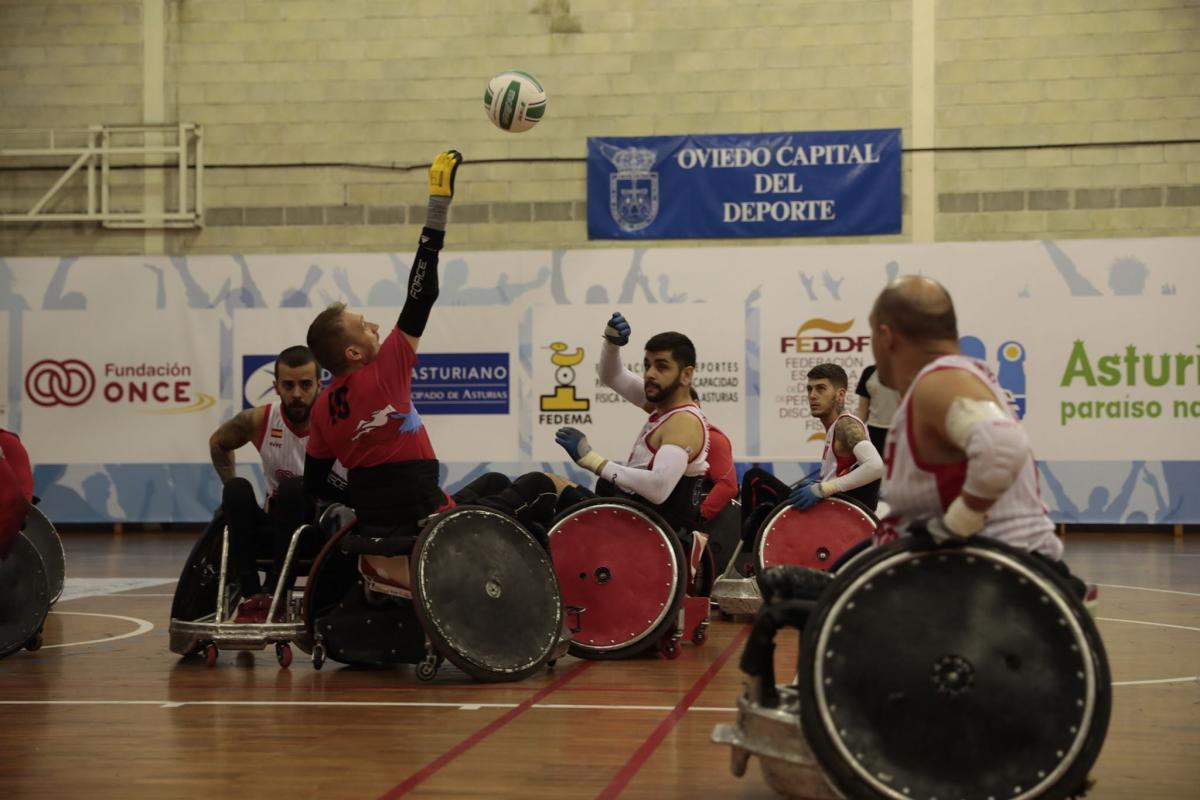 Enroute to title: Action from the IWRF European Division C Championship match between Czech Republic and Spain.