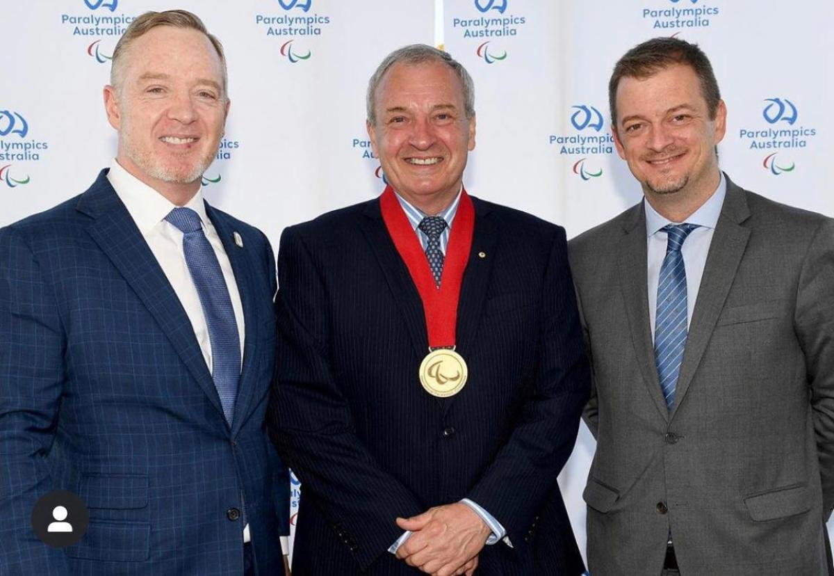 Greg Hartung received the Paralympic Order from IPC President Andrew Parsons