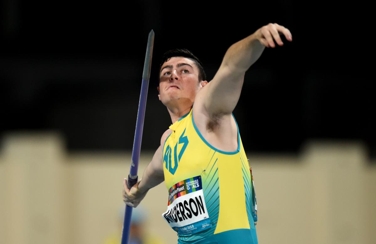 A man throwing a javelin