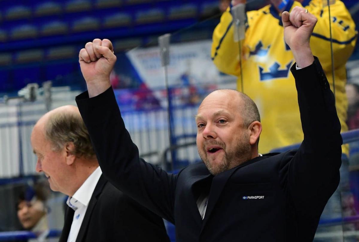 Rickhard Hardstram led the Swedish Para ice hockey team at the Ostrava 2019 World Championships in Czech Republic