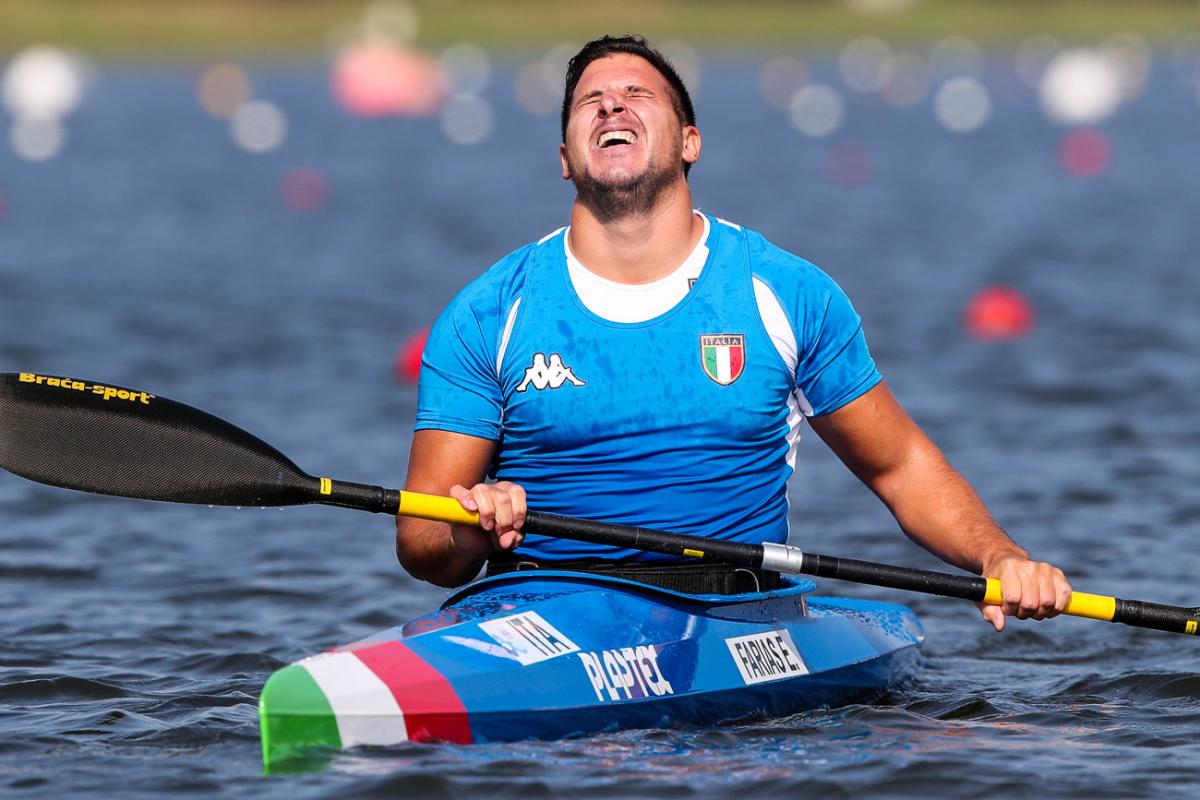 Italian Para canoeist Esteban Farias