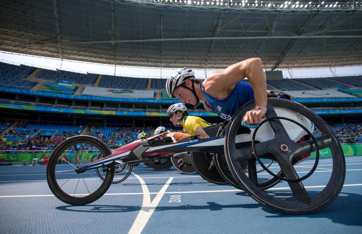 Wheelchair racers at the start line