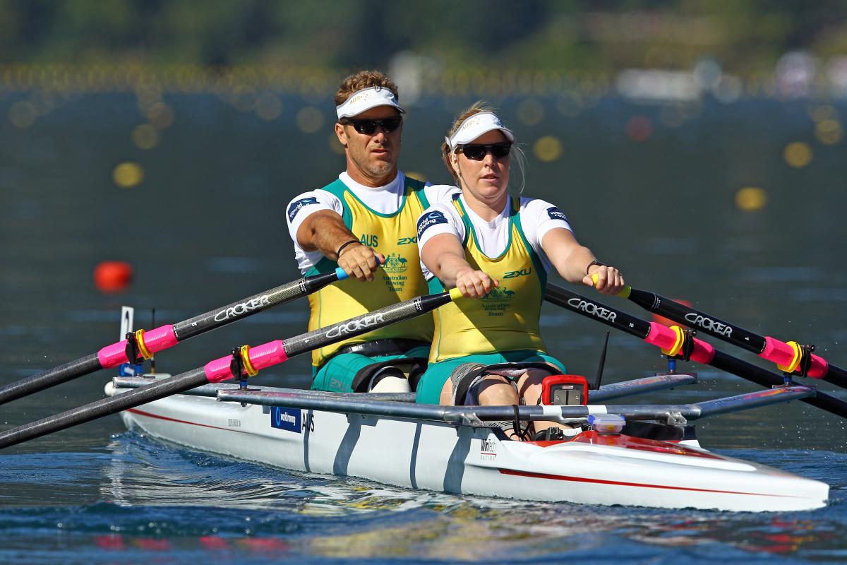 Australian rowers in a competition