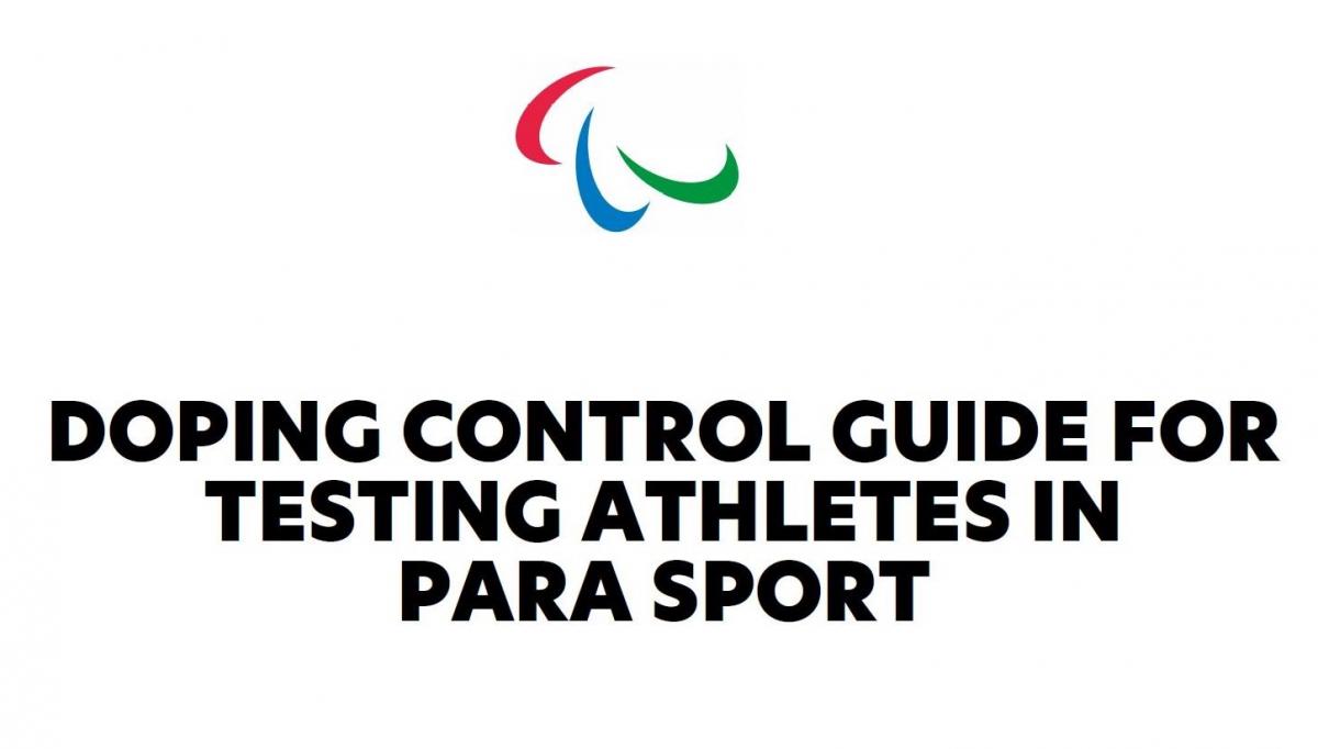 A banner about the IPC Doping Control Guide for Testing Athletes in Para Sport