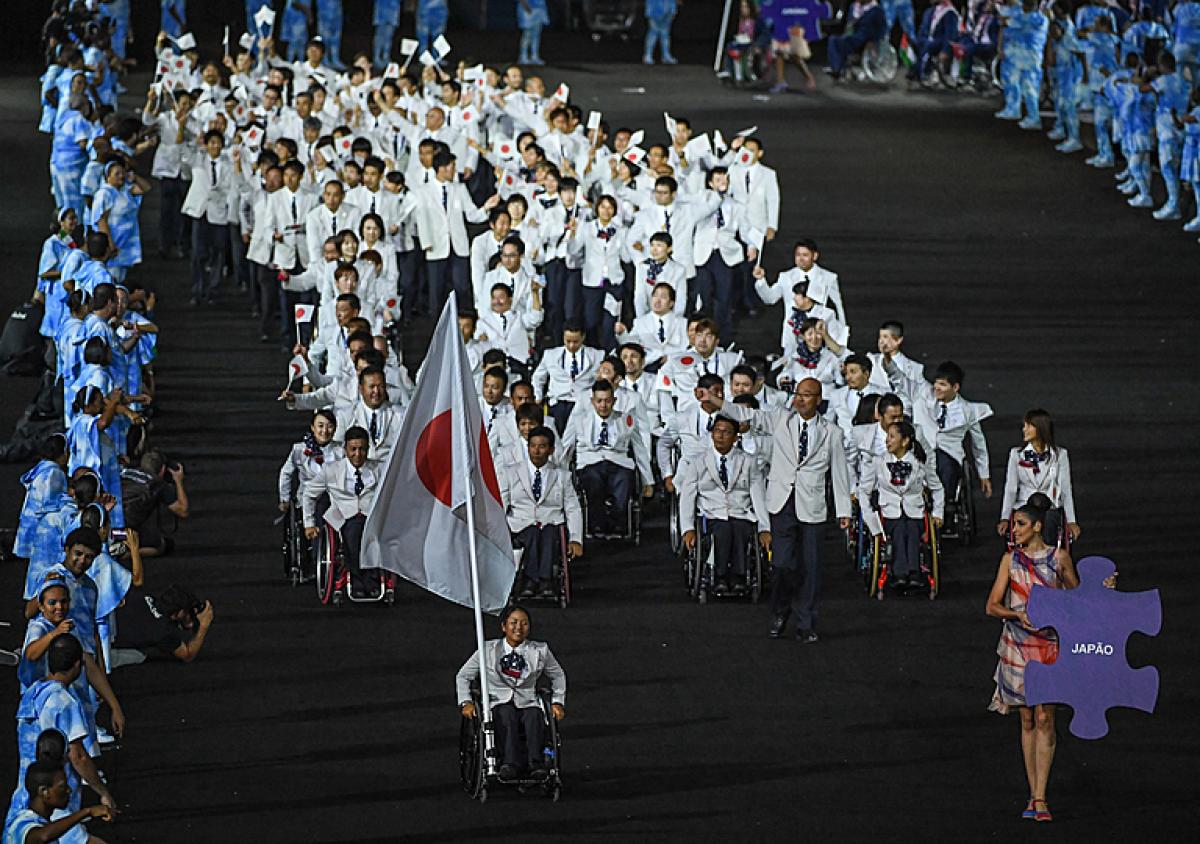 Japanese delegation at the Rio 2016 Opening Ceremony