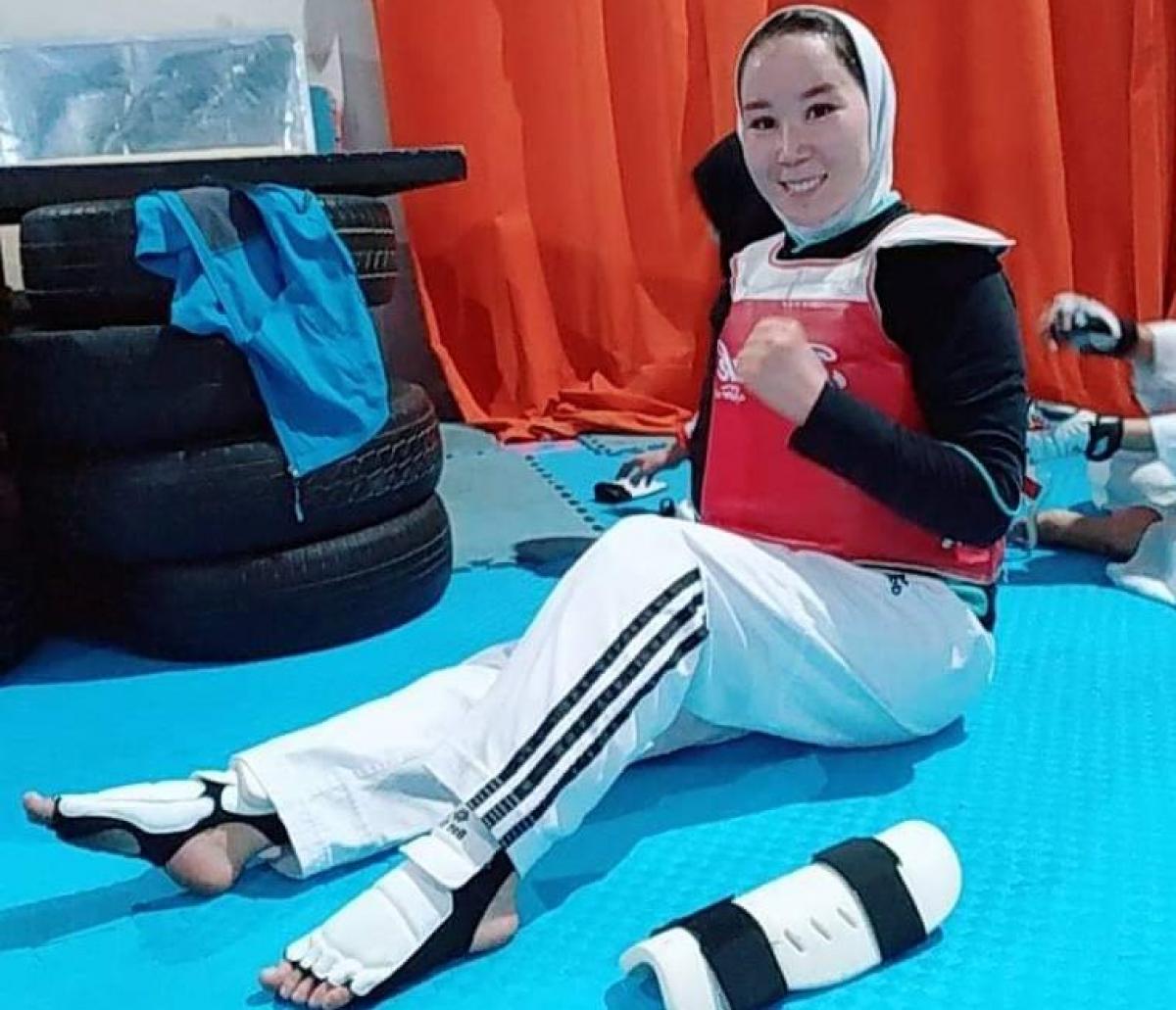 WOMAN OF SUBSTANCE: Zakia Khudadadi during a training session ahead of the Tokyo 2020 Paralympic Games.