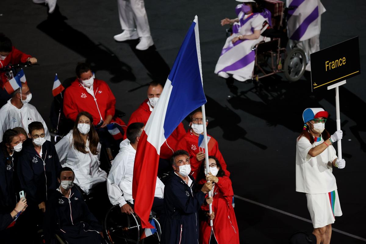 French delegation marching at the Opening Ceremony of Tokyo 2020