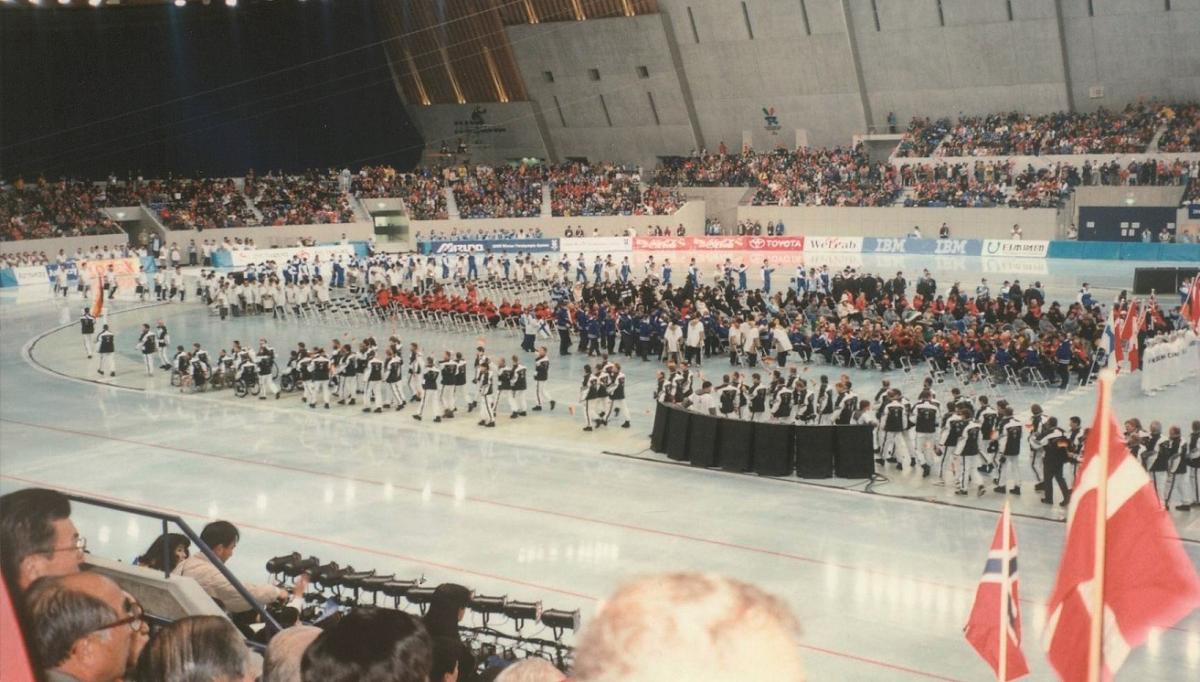 A file image of the Nagano 1998 Paralympic Winter Games Opening Ceremony.