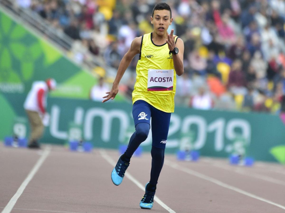 Colombian Para athlete Julian Acosta competes at Lima 2019