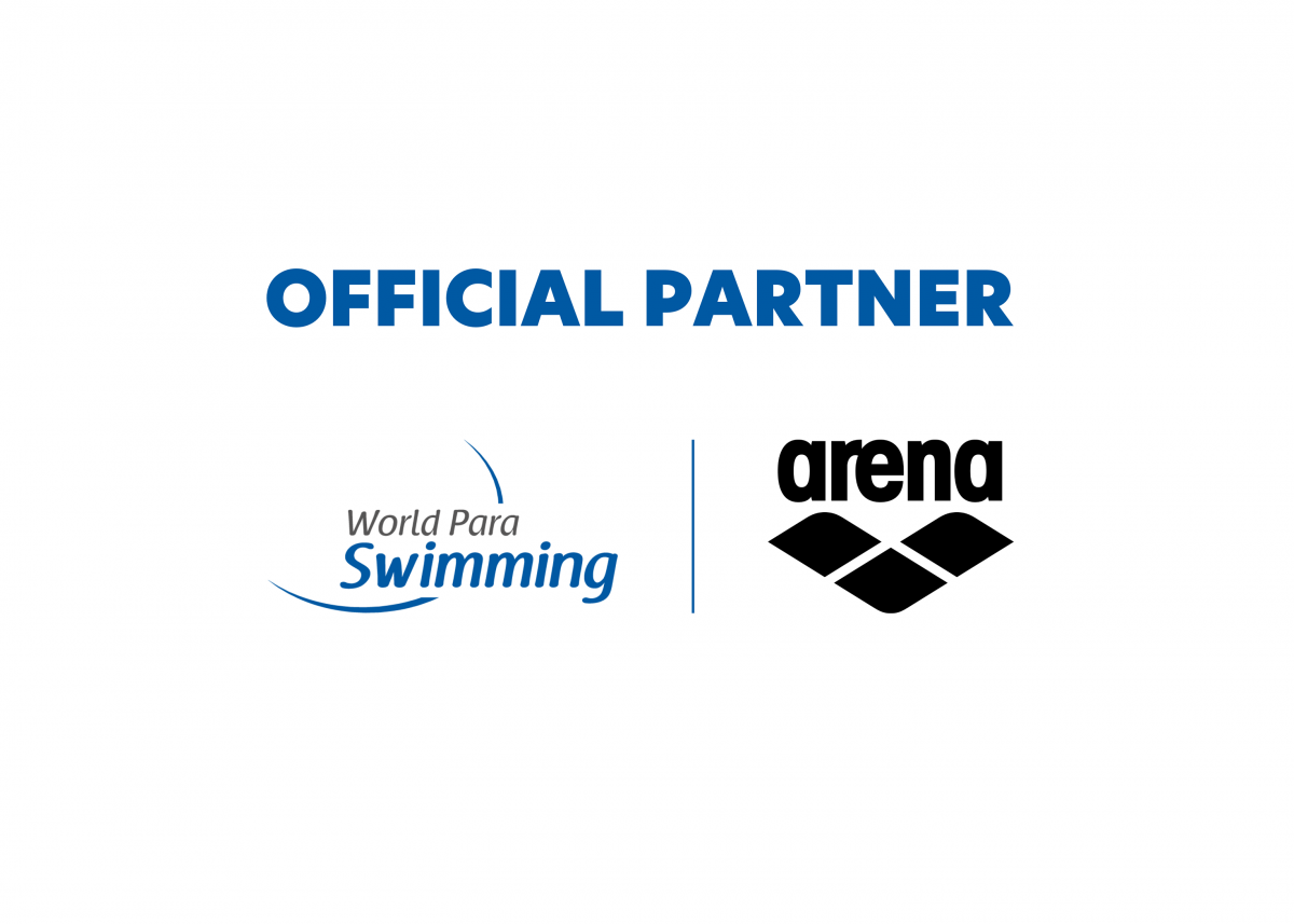 The logos of World Para Swimming and Arena