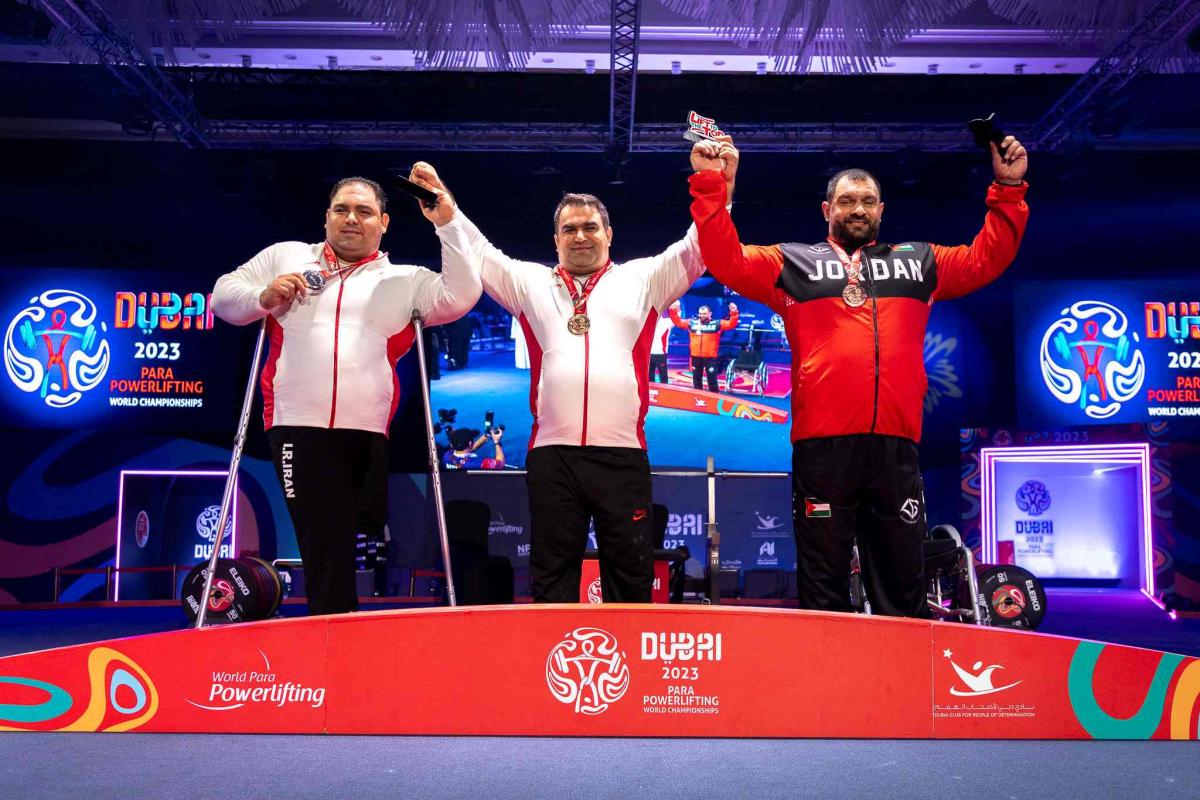 Medallists on podium