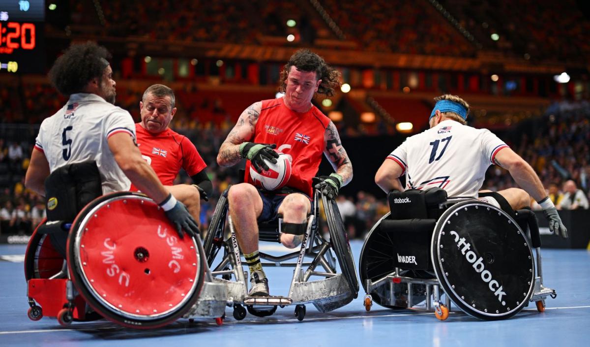 United States won the gold medal against the United Kingdom in Wheelchair Rugby, in the Invictus Games 2023.