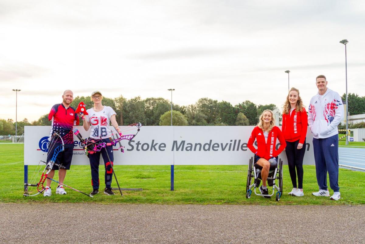 Para athletes at Stoke Mandeville Stadium