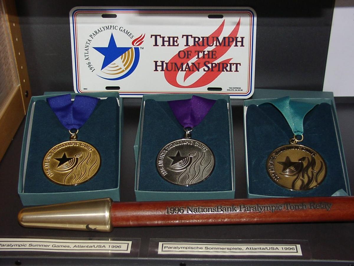 The medals of the Atlanta 1996 Paralympic Games
