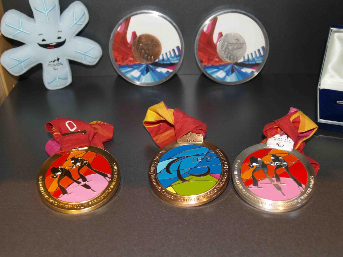 The medals of the Torino 2006 Paralympic Winter Games