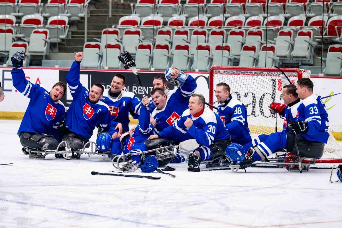 Players celebrate together