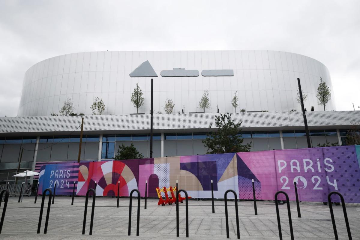 The external view of the Port de la Chapelle Arena in Paris