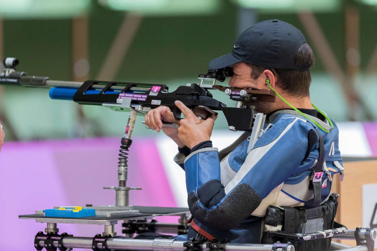An athlete in action
