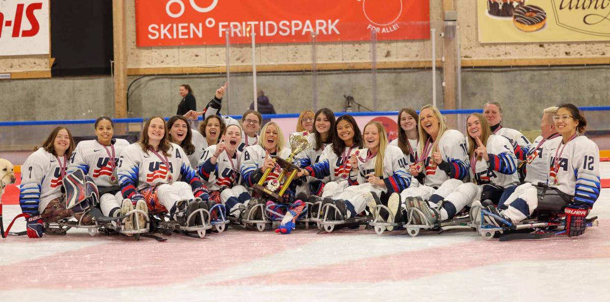 Players celebrate the title