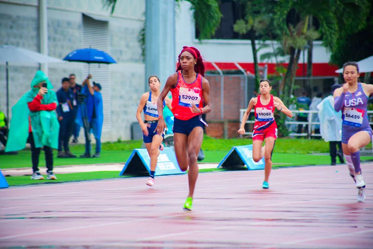 An athlete in action